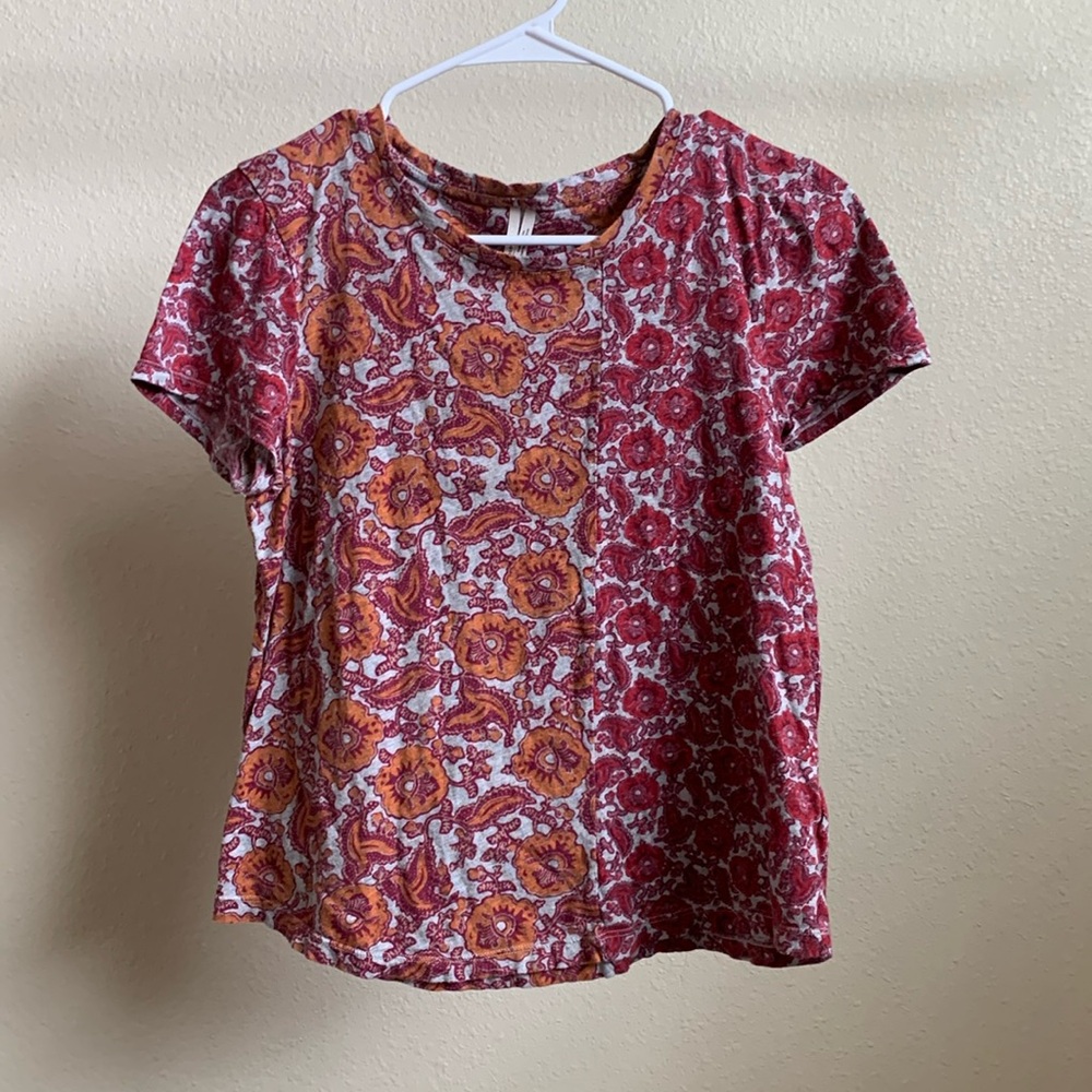 Anthropologie floral India vintage looking top